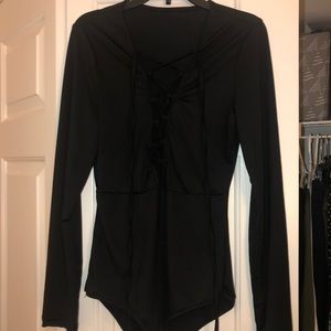 Cross-Front Bodysuit